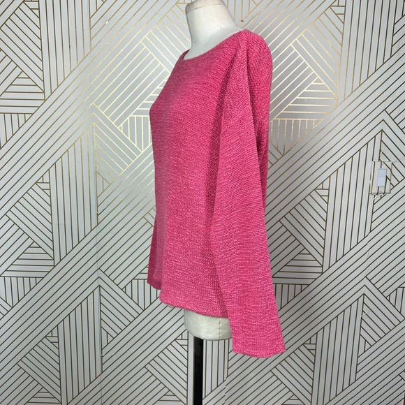 Eileen Fisher Vintage Cotton Knit Sweater in Pink Size US‎ Medium - Picture 5 of 9